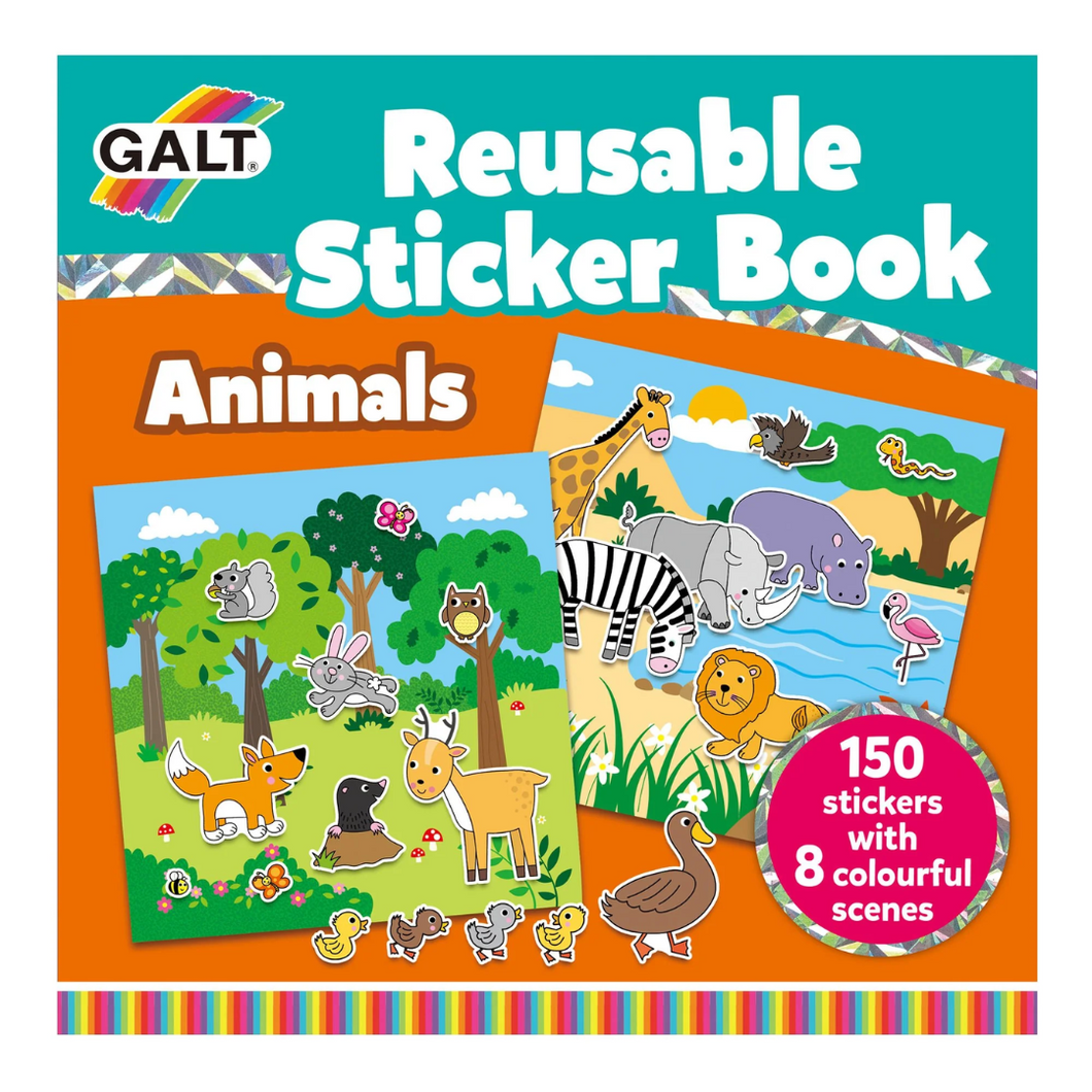 ¡Nuevo! Libro de stickers reusable-Animales