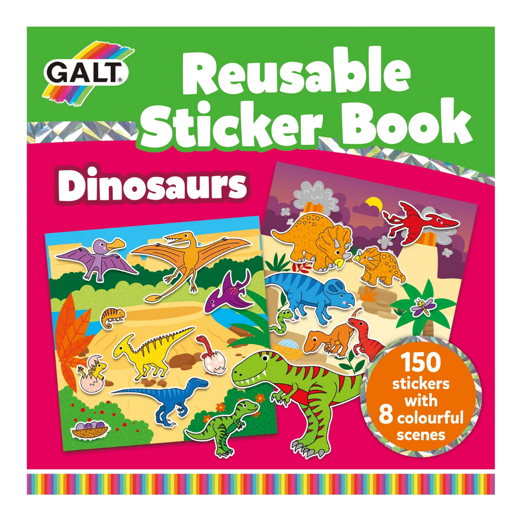 ¡Nuevo! Libro de stickers reusable-Dinosaurios
