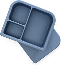 Cargar imagen en el visor de la galería, Lonchera Bento de silicona-azul
