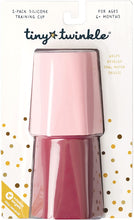 Cargar imagen en el visor de la galería, Dúo-pack de vasos de silicona 4oz-rosado/borgoña

